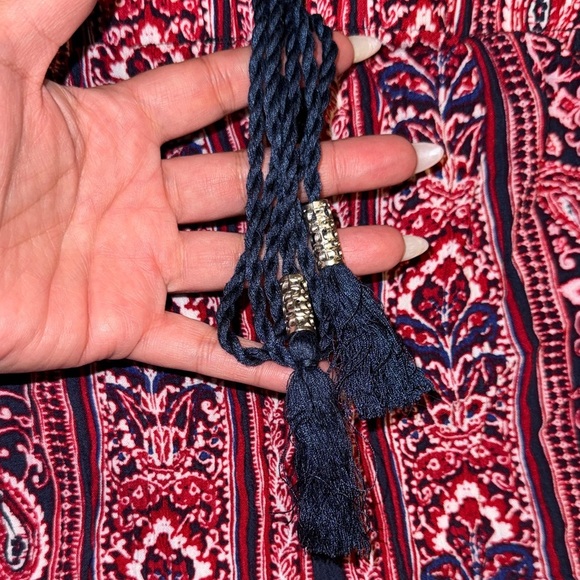 CB- Bohemian Paisley Print Maxi Skirt - Red and Blue Size Medium - Picture 5 of 10